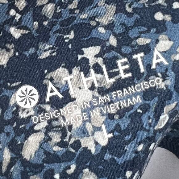 Athleta Sandstone Salutation 7/8 Tight Athletic Leggings in Navy Size Large - Picture 7 of 8